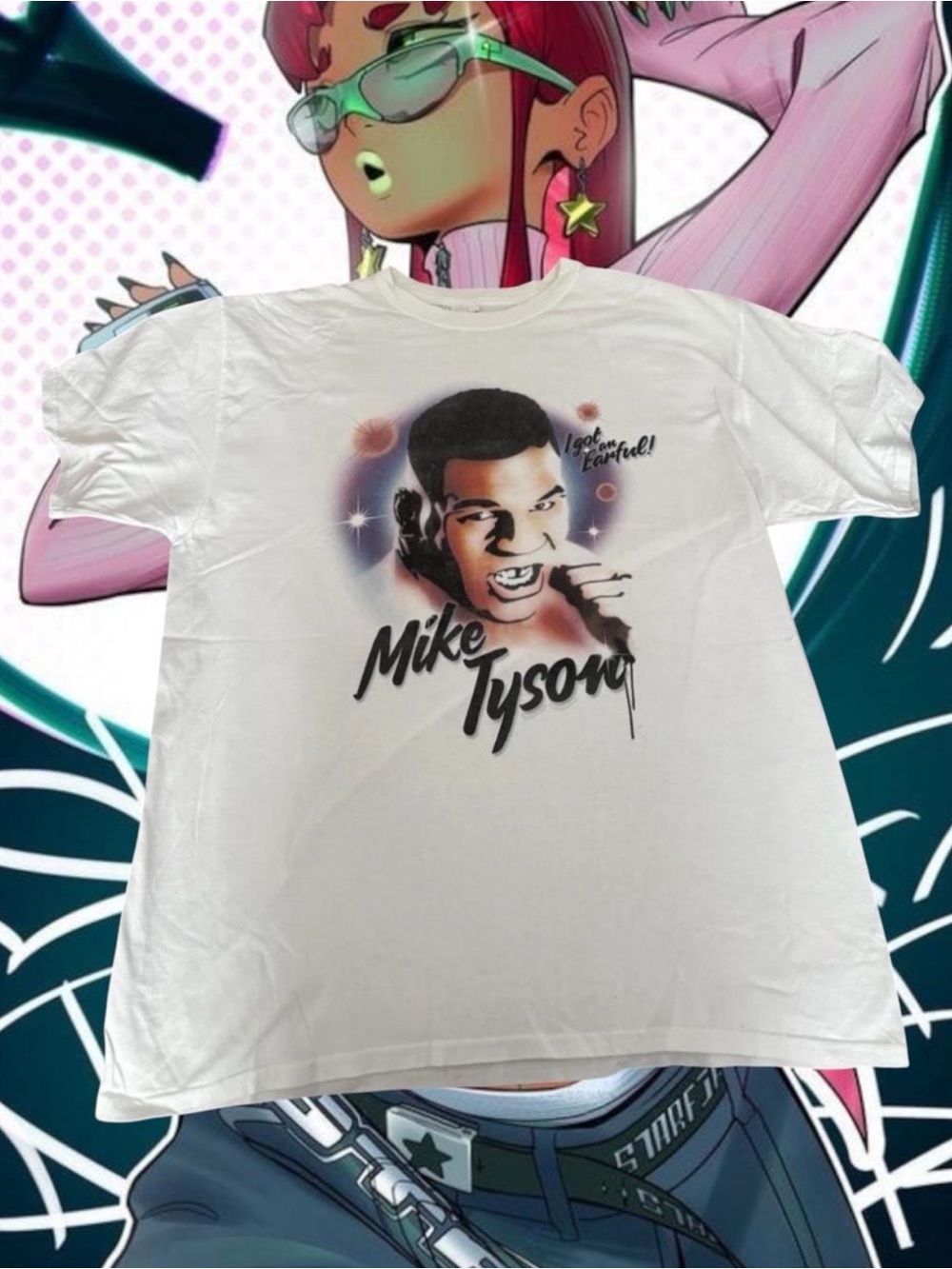 Jerzees White Graphic Short Sleeve Tee
